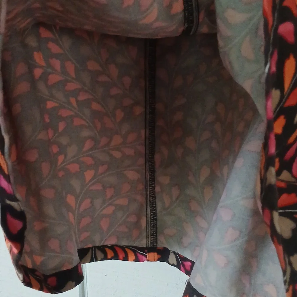 Talbots Leaf Heart Print Chocolate Brown Casual Skirt With Pockets Size 18 - Picture 8 of 10
